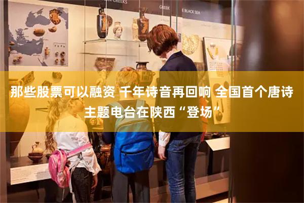 那些股票可以融资 千年诗音再回响 全国首个唐诗主题电台在陕西“登场”