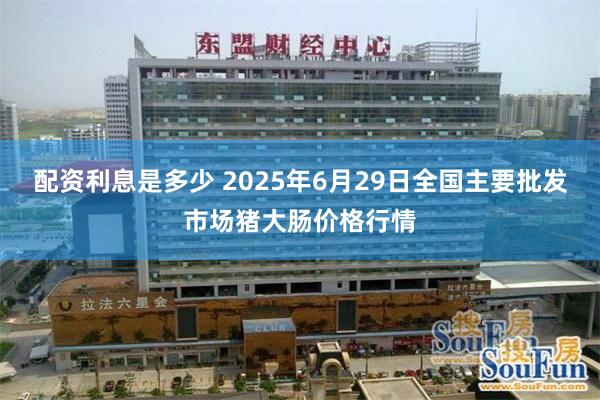 配资利息是多少 2025年6月29日全国主要批发市场猪大肠价格行情